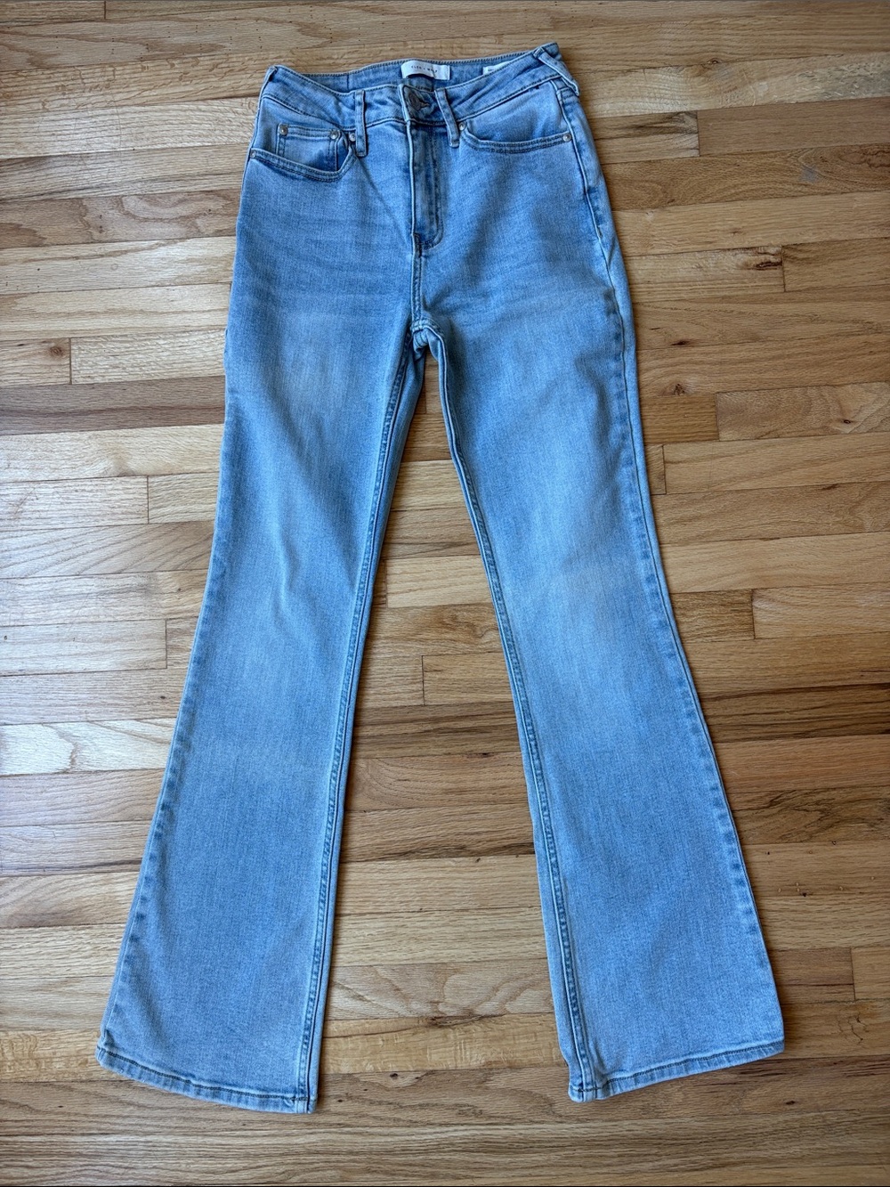 High-Rise Light Blue Flare Jeans for Women